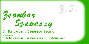 zsombor szepessy business card